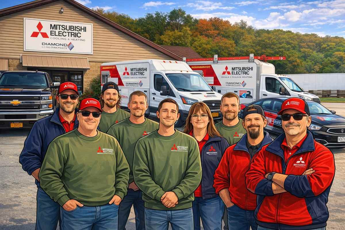 Mitsubishi heat pump installation by Elite Contractor in Albany NY