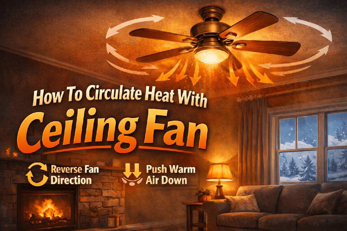 distribute home heating with ceiling fans
