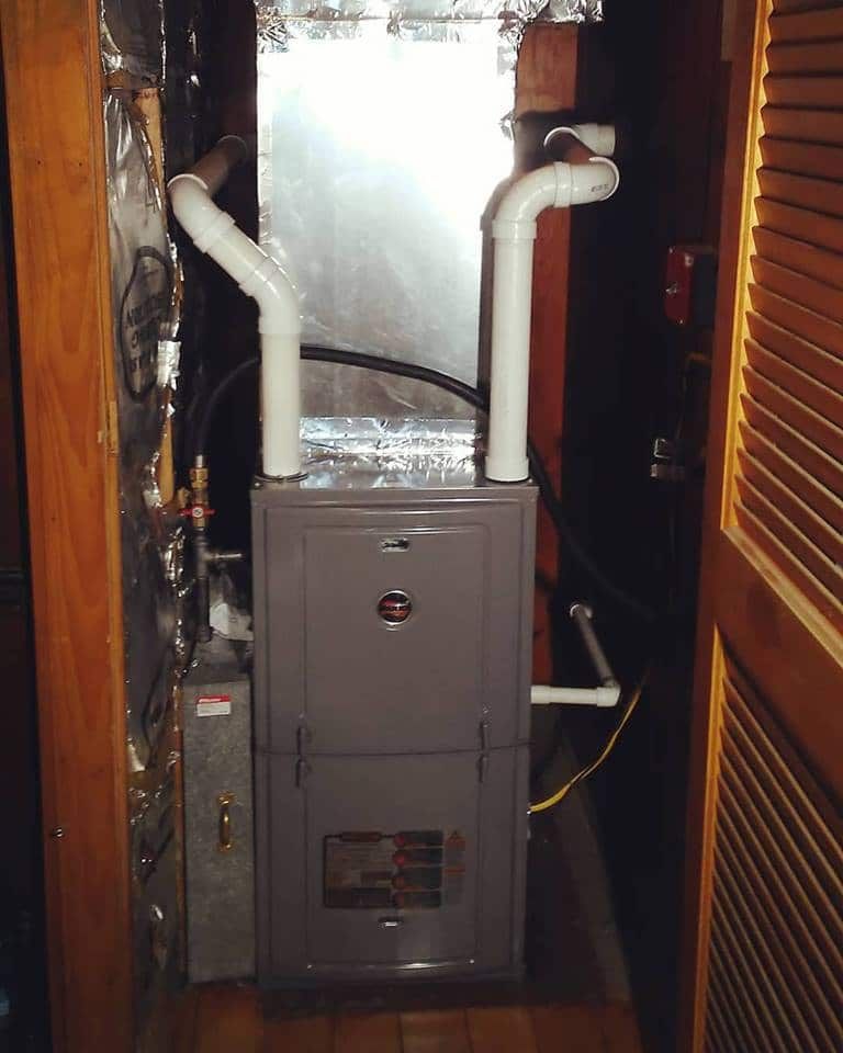 New RUUD gas furnace installed in an Upstate New York home