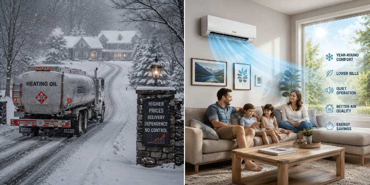 Rising Fuel Costs in the Northeast: Why Mitsubishi Heat Pumps Are the Smart Choice for Year-Round Savings