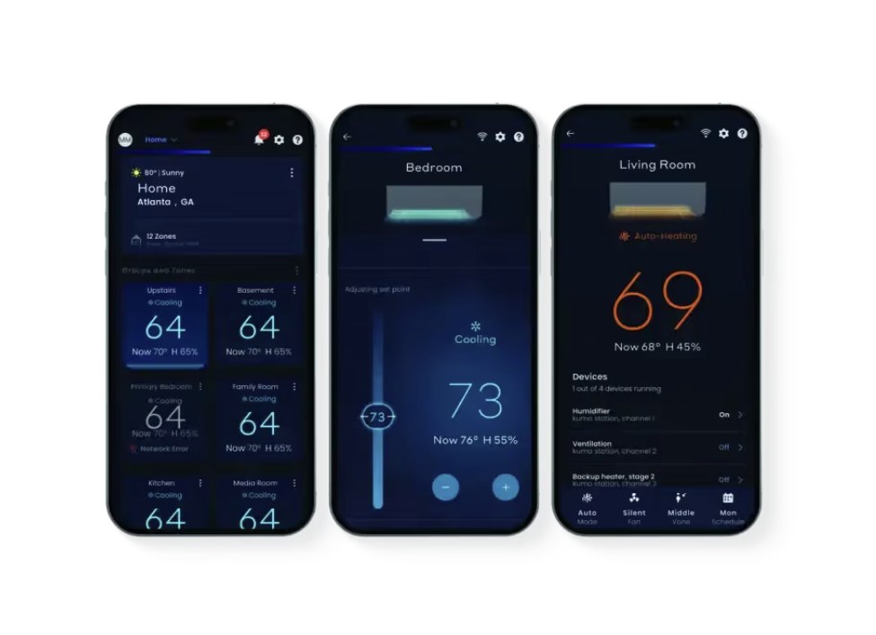 Mitsubishi Comfort App on a phone
