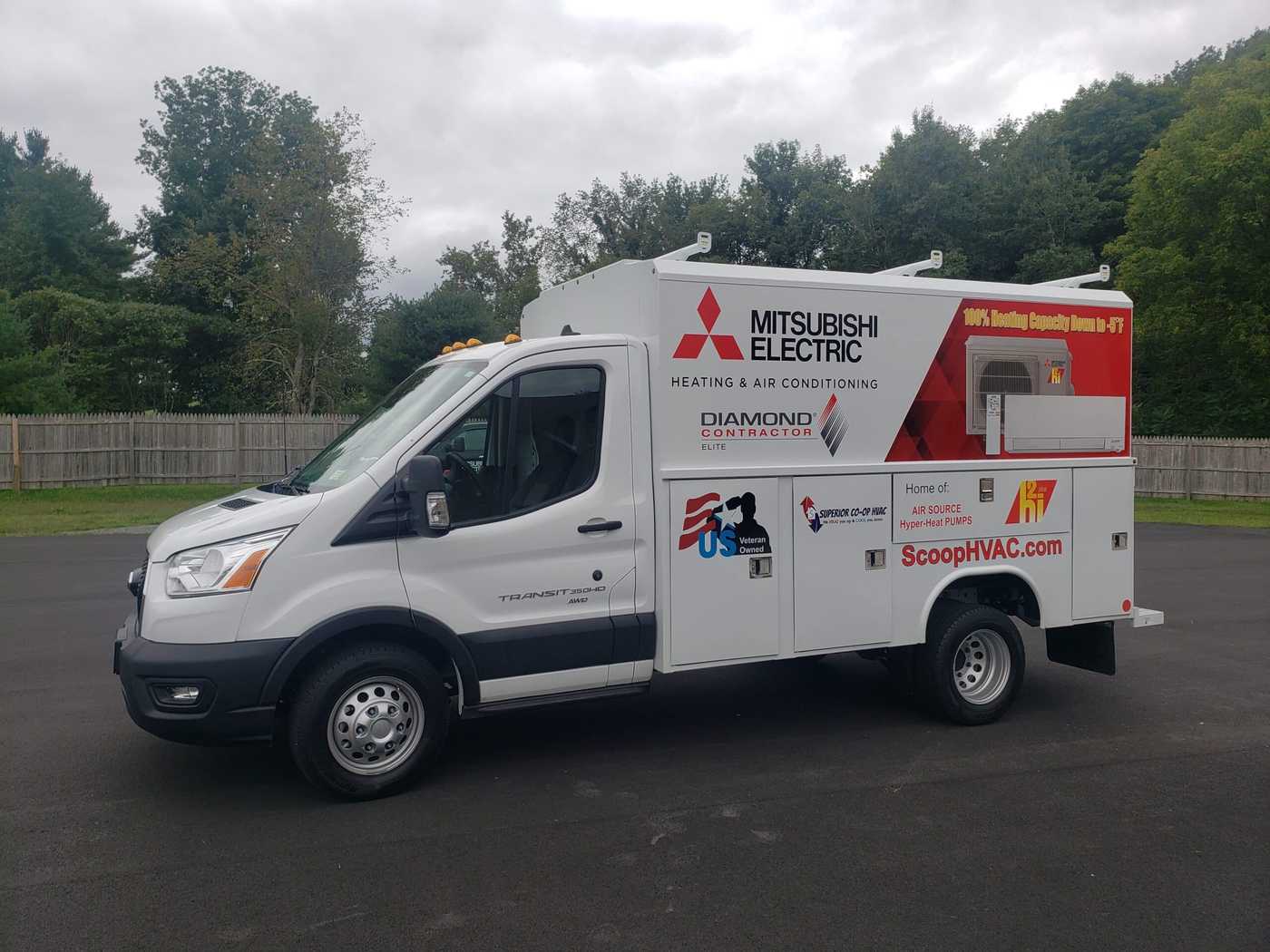 Superior CO-OP HVAC Mitsubishi Electric service van