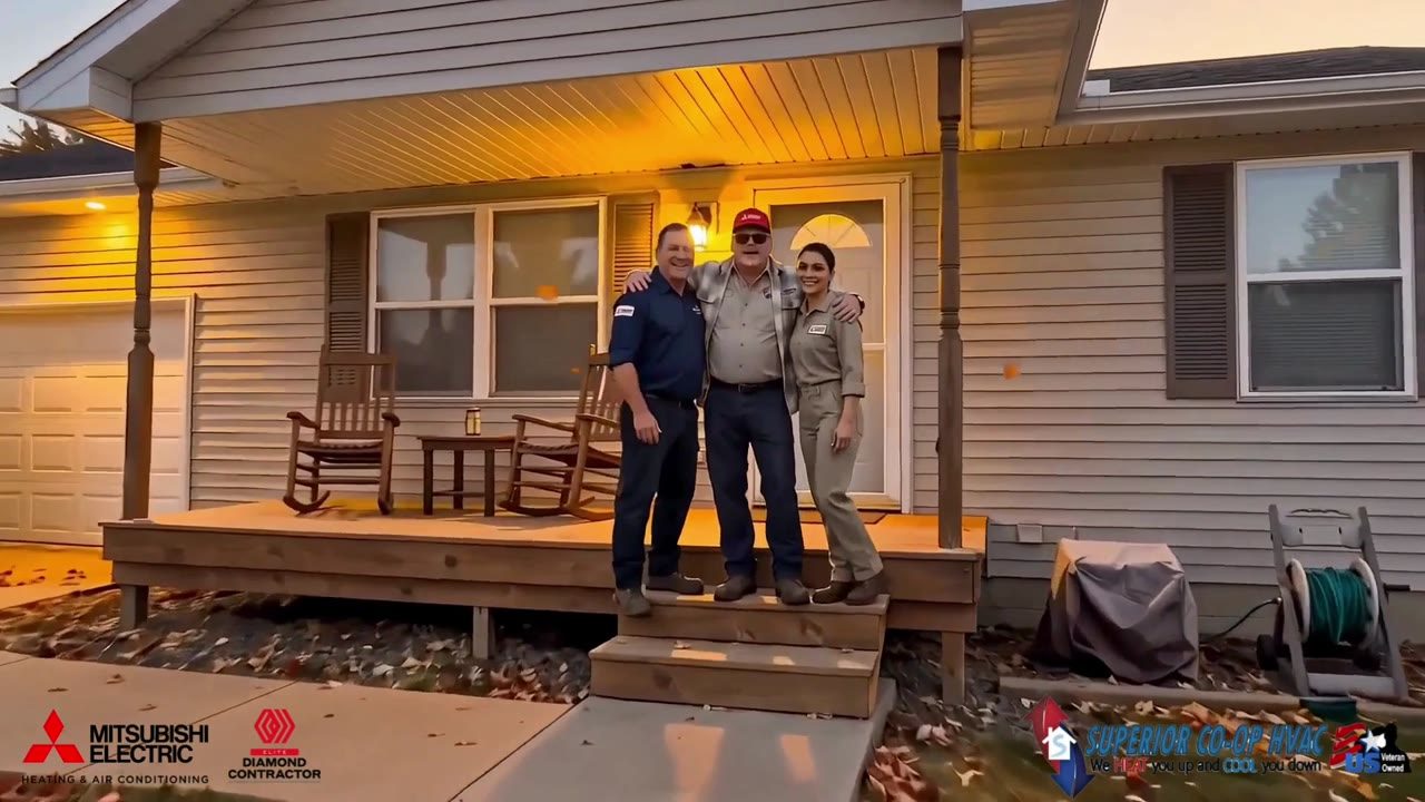 Still from the Superior CO-OP HVAC company song music video