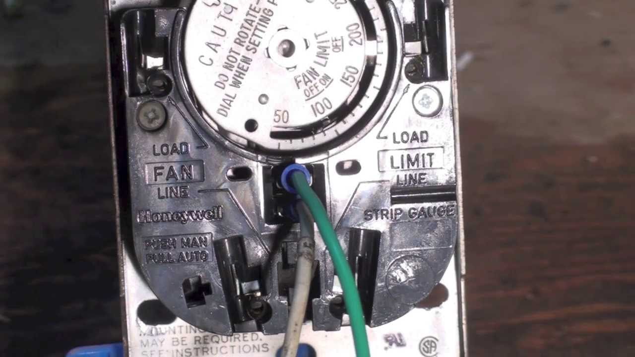 furnace fan limit switch close up