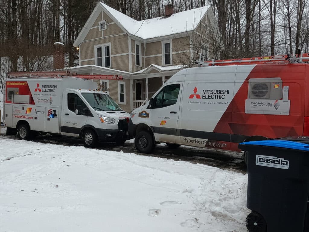 Mitsubishi heat pump installation by Elite Contractor in Albany NY