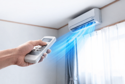 Mitsubishi wall unit delivering cool air