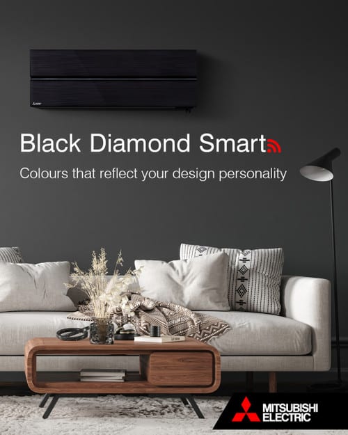 Mitsubishi black diamond series heat pump